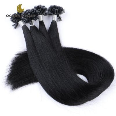 China Color U Tip Grade 9A Straight Top Virgin Brazilian Human Hair Bundles Natural Hair Extensions for sale