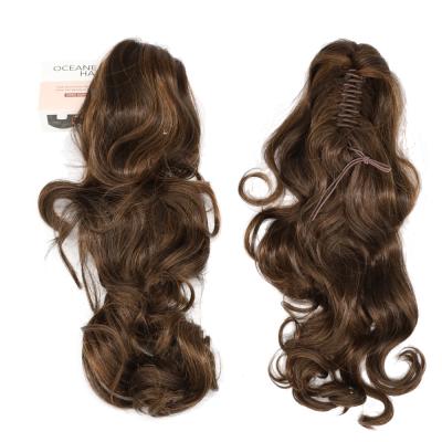 China Water Wave Best Sell Wholesale Cheap Curly Synthetic Claw Clip Ponytail Wig for sale