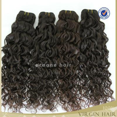 China Natural deep wave weave hair extensions, natural curly hair extensions, halo hair extension for sale