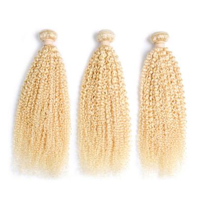 China 2021 Hot Wholesale Curly 10A Raw Sellers Raw Cuticle Aligned 613 Virgin Indian Blonde Hair Bundle Weft Blonde Hair for sale