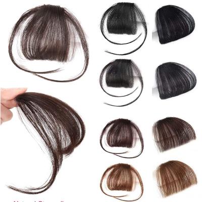 China Wholesale Clip-in One Piece Hair Bangs Extensions Clip In Front Bangs With Temples Hand-tied Clip In Bangs Hair for sale