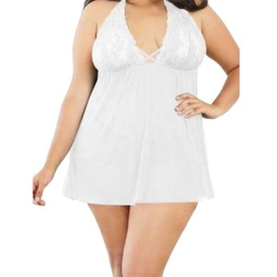 China Sexy Lingerie Mature Woman Plus Size Underwear V-Neck Hot Sale Women Sexy Babydoll Ladies Lace Up Lingerie for sale