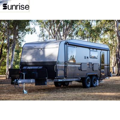 China Travel trailer factory toy hauler camper travel trailer 4x4 camper motorhomes rv off road caravan australian standards offroad camper trailers for sale