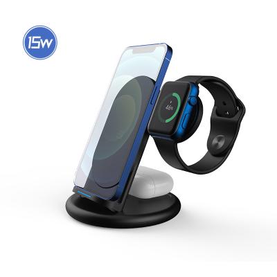 China NEWQI 2022 Smart Watch 15w Wireless Charger Support 3 in 1 Wireless Charger for sale