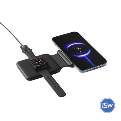 China Mini Smart Watch NEWQI Wireless Magnetic Induction 3 In 1 Qi Wireless Charger for sale