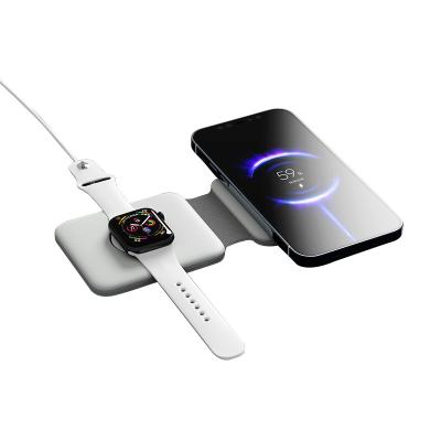 China Mini Smart Watch NEWQI Magnetic Wireless Charger 15w Foldable Wireless Charger for sale