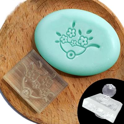 China Envelope Card Hand Push Float Soap Mini Seal Acrylic Handmade DIY Handle Soap Template for sale