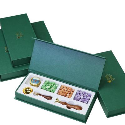 China Custom Wax Stamp Logo Wax Printing Office Business Gift Set Luxury Wood Stamp Gift Box Wax Printing for sale