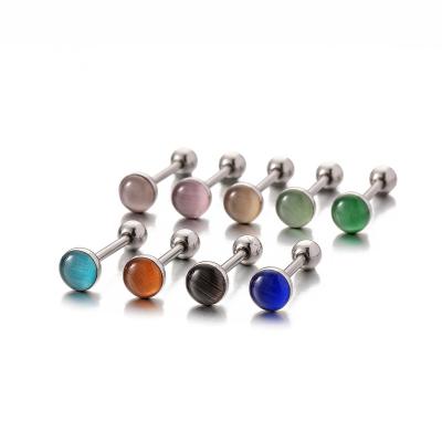 China TRENDY Wholesale Fashion Jewelry Stainless Steel Tongue Piercing Colorful Barbell for sale