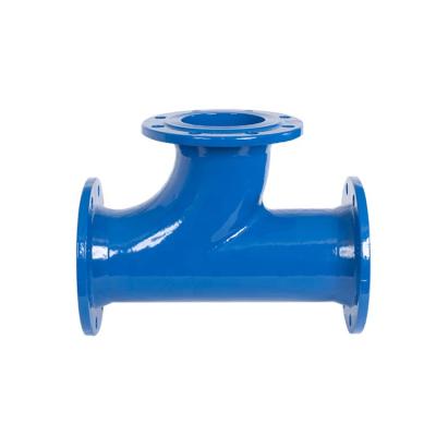 China GGG50/ASTM A536 DI Ductile Iron Y Ductile Iron Tee Malleable Pipe Fitting 45 Degree Side Branch Tee for sale