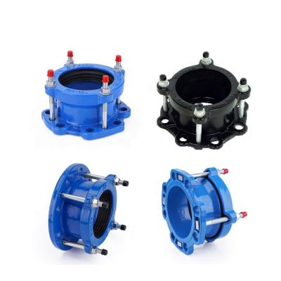 China Malleable Iron GGG50/ASTM Universal A536 Blue or Black Epoxy Malleable Iron Fitting Pipe Coupling and Flange Adapter Price for sale