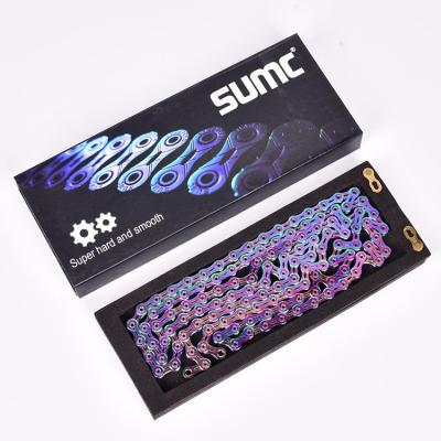 China Colorful 10/11/12 Speed ​​Cavity SUMC Bicycle Chain Road Bike Chains For Bicycle for sale