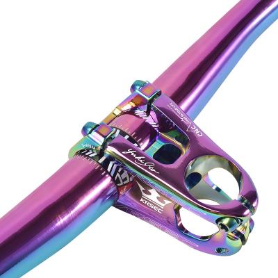 China STRENGTH/LIGHTWEIGHT 31.8*50MM Rainbow Colored Ultralight Rainbow Bike Short Stem MTB Bicycle Handlebar Stem for sale