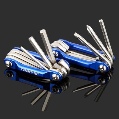 China Portable Mini Tool Set Portable Folding Allen Wrench Bicycle Tools MTB Screwdriver Bicycle Repairing Kite Sets for sale