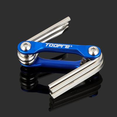 China Toopre Portable Six-in-One Mini Tool Set Portable Bicycle Repair Tools Folding Allen Wrench Tool Kit for sale