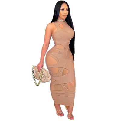 China 2021 Breathable High Quality Hollow Party Ladies Sexy Club Dress Casual Dress for sale