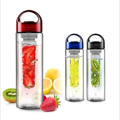 China New Design Viable Custom BPA Free Color Sport Fruit Infuser 680ml Tritan Plastic Water Bottle for sale