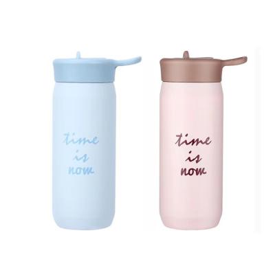 China PORTABLE Cute Portable 10oz Vacuum Insulated Water Bottle Stainless Steel With Handle Thermos Flask Botella Acero Inoxidable Water Bottle for sale