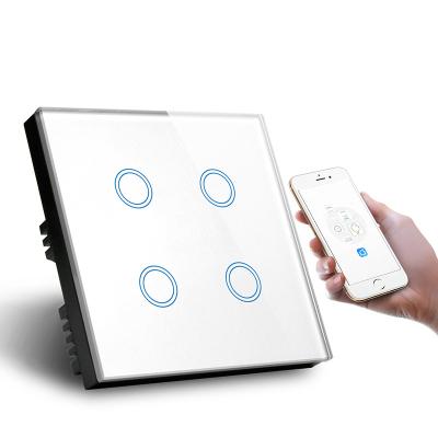 China Safety Australia SAA Standard Wholesale Tuya Zigbee WIFI Glass Neutral Radio No Neutral Contact Smart Lamp Switch for sale