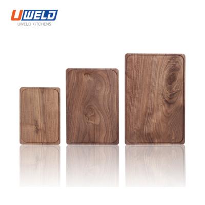 China Sustainable Wooden Cutting Board 3 Pack Uweld Kitchens Set 3Pcs Black Walnut Cutting Boards for sale