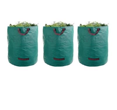 China Heavy Duty With Handles 3 Packs 72 Gallon Inches (H30, D26) Reusable Garden Trash Bags - Heavy Duty Lawn Bags, Reusable Trash Can, Leaf Bag With Handles for sale