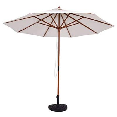 China 9ft Modern Wooden Garden 38mm Pole 180g Polyester Cloth Umbrella Parasol, Cheap Custom Outdoor Aluminum Wood Garden Parasol From Market for sale