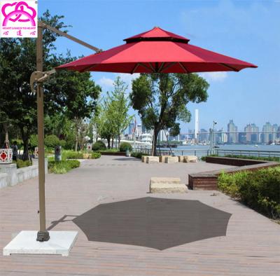 China hot selling UV-resistant banana umbrella for famous cafe and restaurant, cantilever umbrella, garden umbrella any shape for sale