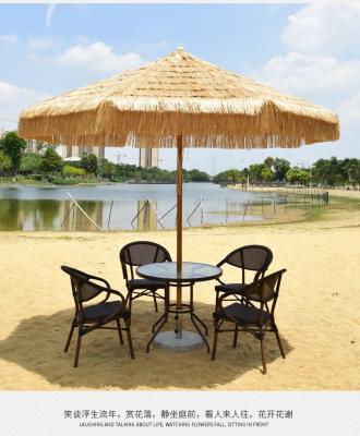 China 2020 New Product Modern Patio Beach Outdoor Straw Umbrella With Tassels for sale