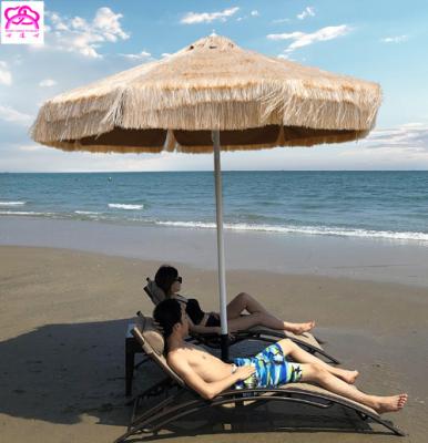 China Modern Tiki Straw Thatched Hawaii Garden Beach Umbrella Outdoor Paraguas Parasols for sale