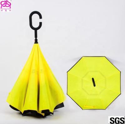 China Double Layer UV-Resistant Reverse Protection Inverted Windproof Umbrellas Inverted for sale