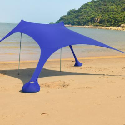 China Large Display Quality Outdoor 50+ 3-4 Person UV Beach Tent, Outdoor Beach Sun Shade Canopy Sun Shade Beach Tent for sale