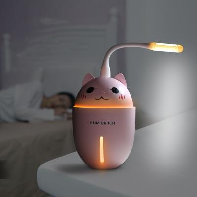 China 2020 Newest Car USB Humidifier 320ml Car Cartoon Ultrasonic Air Humidifier Diffuser Creative Portable Humidifier Cool Mist for sale