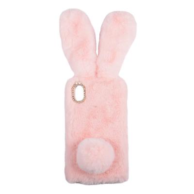 China Protect For Your iPhone 3D Winter Warm Rabbit Fur Fluffy Plush Mobile Phone Case For iPhone 7 8 plus Max Max Max XR XS 11 pro 12 mini 12 pro for sale