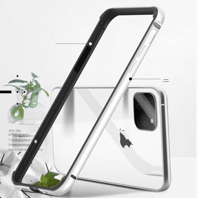 China Anti-drop 2 in 1 Metal Bumper Case with Inner Silicone Frame Shockproof Case Cover for iPhone 11 Pro Max for sale