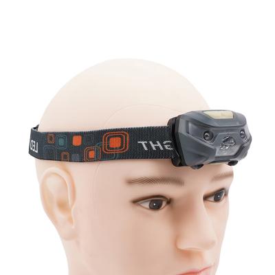 China Rechargeable Led Flashlight USB Sensor D.C. Head Lamp Headlight Rechargeable Flashlight with 4 Modes and Adjustable Headband for sale