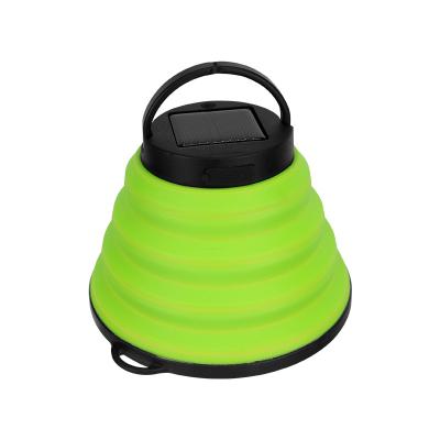 China Environmental Friendly Silicone Rechargeable Portable Camping Collapsible Solar Lantern Tent Lamp Led Camping Light for sale