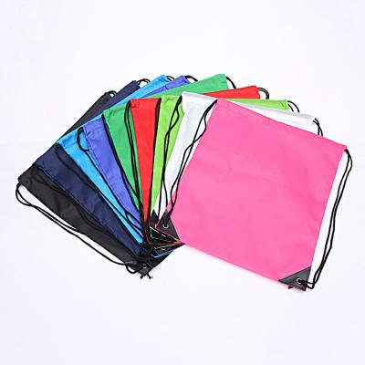 China Mato Reusable Gym Bag Polyester Soft-loop and Drawstring Base Tote Bag Lunch Bag Promotion Back Pack Party Packet Mess Strap Drawstring Bag for sale