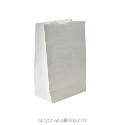 China Free Samples Disposable Fries Bread Square Bottom Greaseproof Kraft Take Away Fast Food Paper Bag for sale