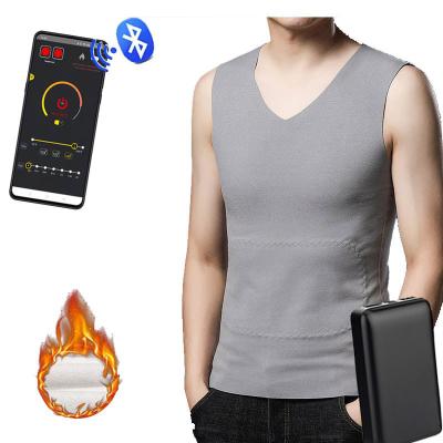 China Heating In The Running Ski Underwear Thermal Men Heated Vest For Men Women Timer Switch for sale