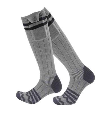 China Sporty Warm Product Gray Wool Socks With Stripe Cavity Heated Heat For Men And Women Happy Socks for sale