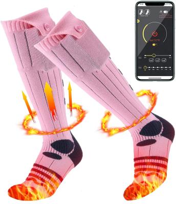 China Women's Custom Long Socks Sock Feet Heat Heating Battery Chasing Passionate Skating Socks for sale