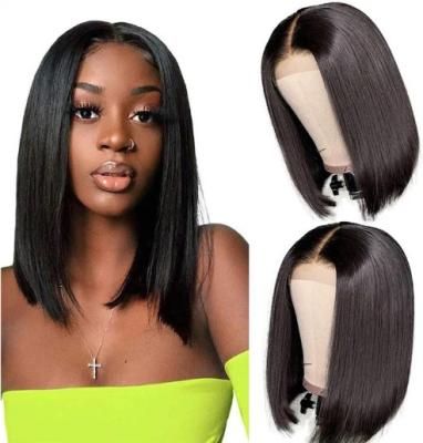 China Durable Virgin Hair Cuticle Aligned Pre Plucked With Baby Hair 4*4 HD Transparent Lace Front Wigs for sale