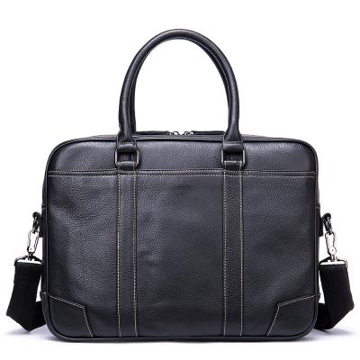 China GENUINE LEATHER Fine Quality Fabric Luxury Genuine Leather Mens Briefcase Custom Shoulder BagFor Men for sale