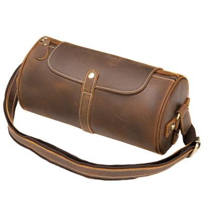 China Professional Custom Coffee Shoulder Messenger Bag For Men GENUINE LEATHER Genuine Leather Cross - Body for sale