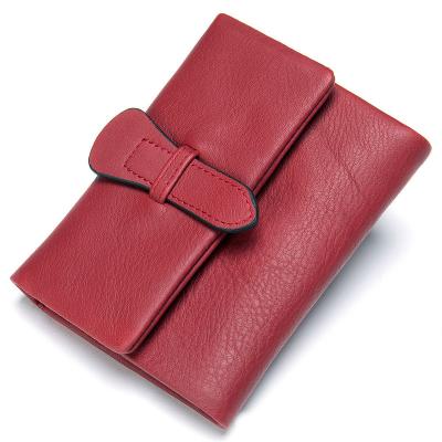 China 2021 Fashionable Genuine Leather RFID Wallet Woman Rfid Small for sale