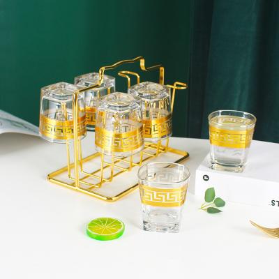 China New Arrival Viable Water Good Quality Juice Wine Glass Cup Set Glass Cup With Stand for sale