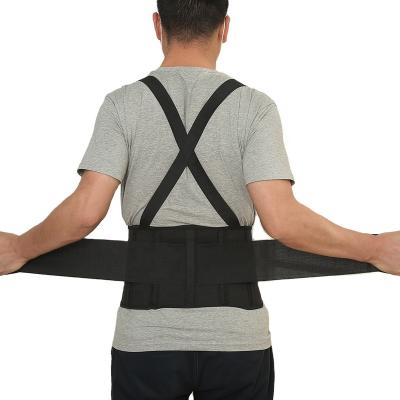 China Promotion H-1084 Luxury High Quality Elastic Black Nylon Waist Trainer Support Brace For Men Working Safety Elastic Waist CCB for sale