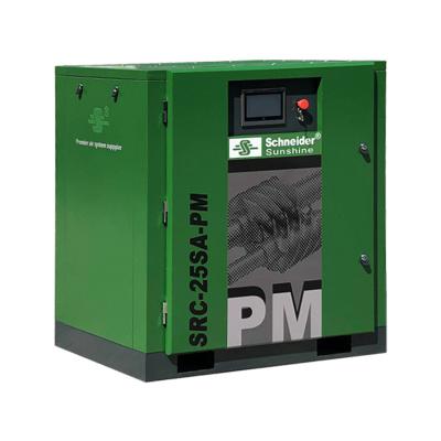 China Schneider Sun Compressor Manufacturer 18.5kw 25hp Lubricated Heavy Duty Industrial Screw Air Compressor for sale