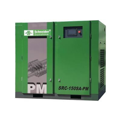 China Schneider Sunshine 150HP 110KW Rotary Screw Low Pressure Air Cooling Lubricated Air Compressor for sale