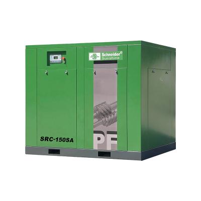 China Lubricated Schneider Sunshine AC Air Compressor 110KW 150HP Screw Air Compressor for sale